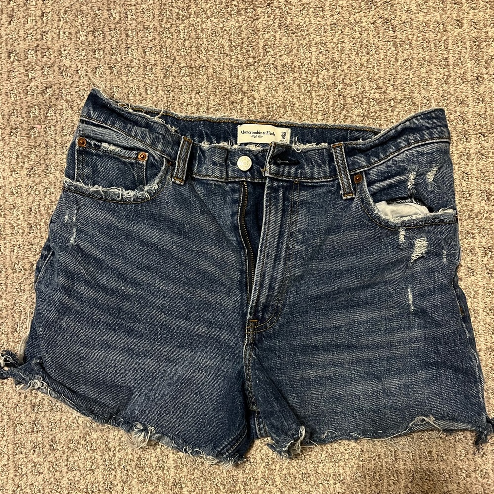 Abercrombie & Fitch Women’s High Rise Mom Jean Shorts